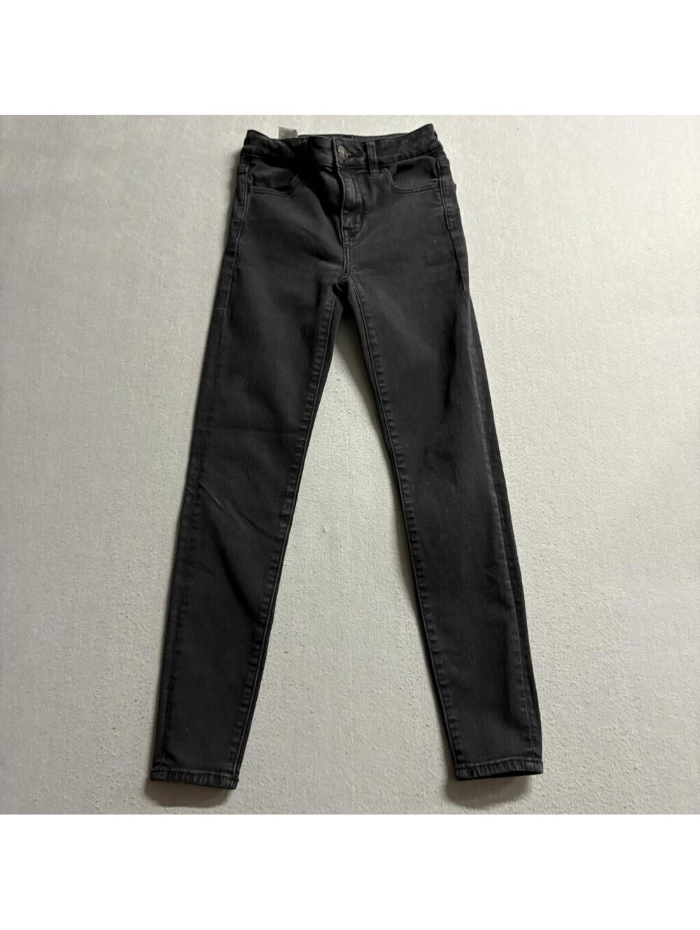American Eagle Ne(x)t Level Stretch Skinny Jeans Womens 0 Short Black Denim